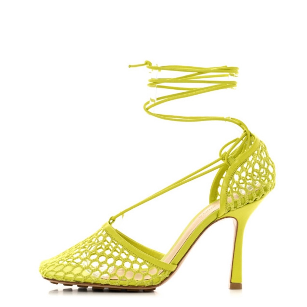 Bottega Veneta Kiwi mesh heels